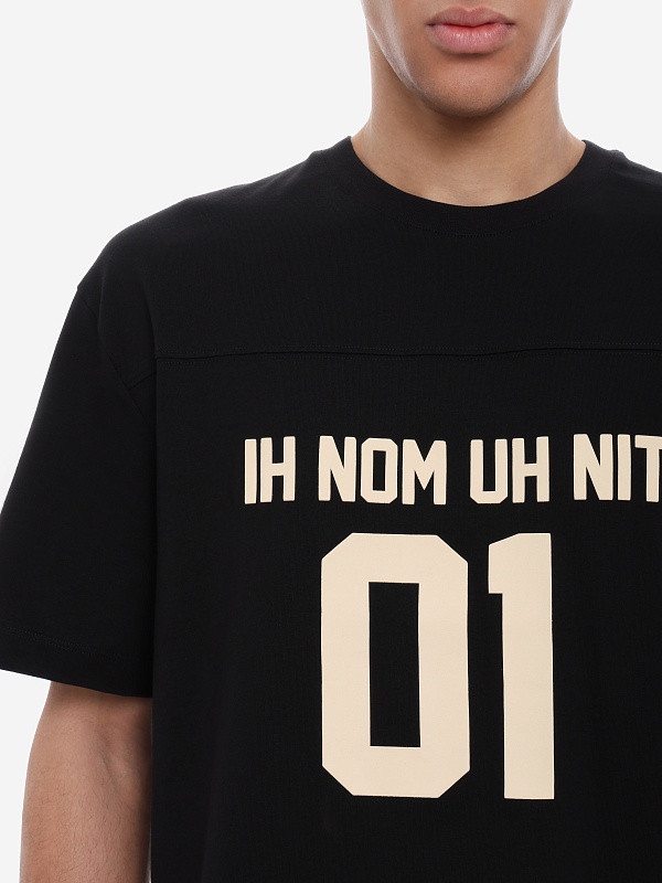 Футболка муж IH NOM UH NIT NUS26285 L66_BLACK+CREAM - 5
