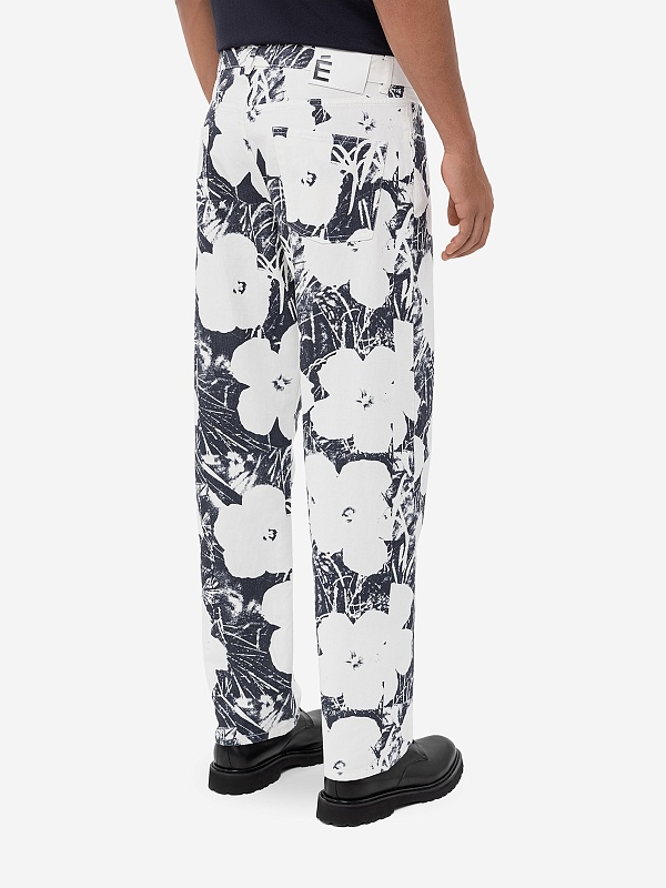 Джинсы муж Etudes Studio SIDE DENIM FLOWERS Print - 4