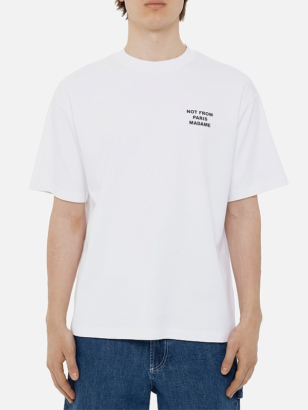 Футболка муж Drôle de Monsieur PERM-TS203-CO002-OPW OPTIC WHITE - 3