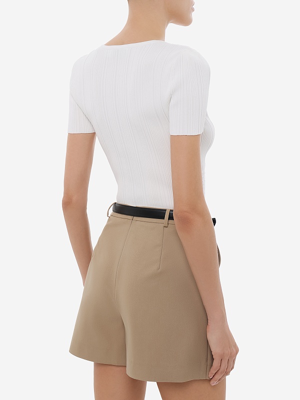 Топ жен Self-Portrait SS26-171T-W WHITE - 4