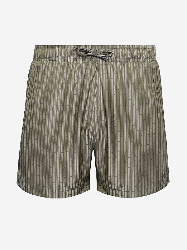 Плавки муж Emporio Armani EM000583 AF20448 F7004 STRIPES EAGLES OLIVE - 0