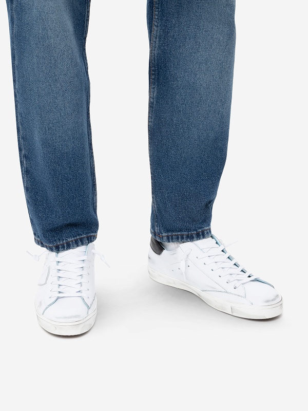 Полуботинки Philippe Model PRLUV022 PRSX LOW MAN VEAU BLANC NOIR - 7