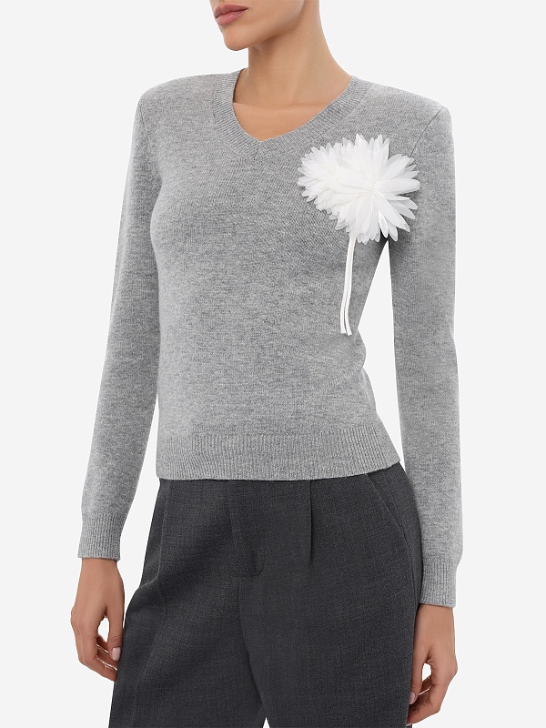 Свитер жен Self-Portrait AW26-149TA-GR GREY - 3