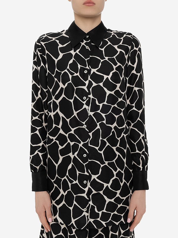 Блуза жен Officine Generale S24WSHI005 BLACK/WHITE - 3