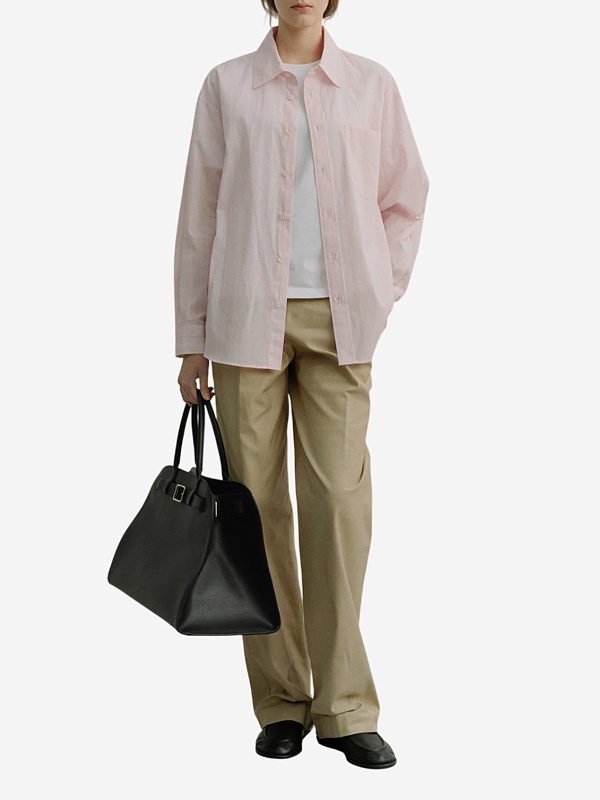 Рубашка жен DUNST UDSH6A104P1 SOFT PINK STRIPE - 2