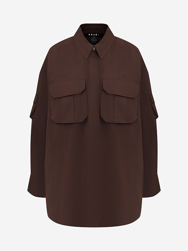 Рубашка жен Ksubi WPS26SH015 brown - 0