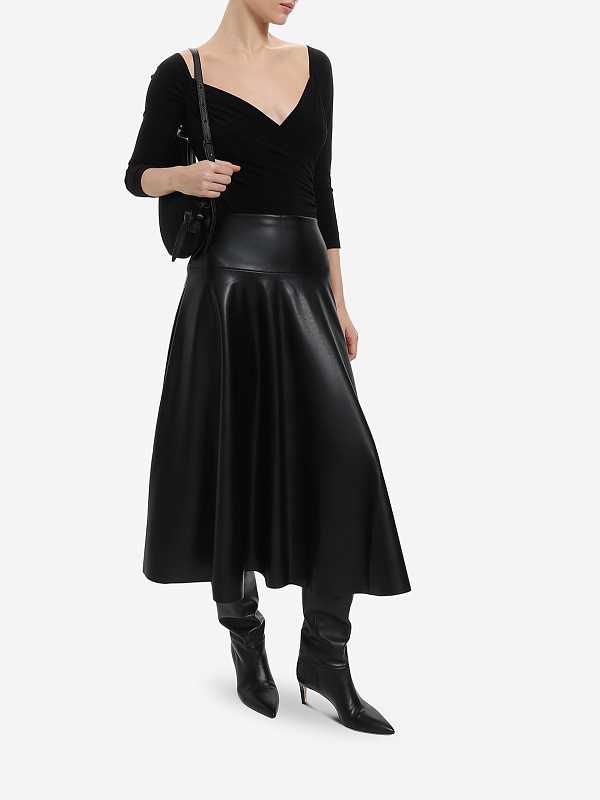Юбка жен Norma Kamali ST325SLV018001 BLACK - 2