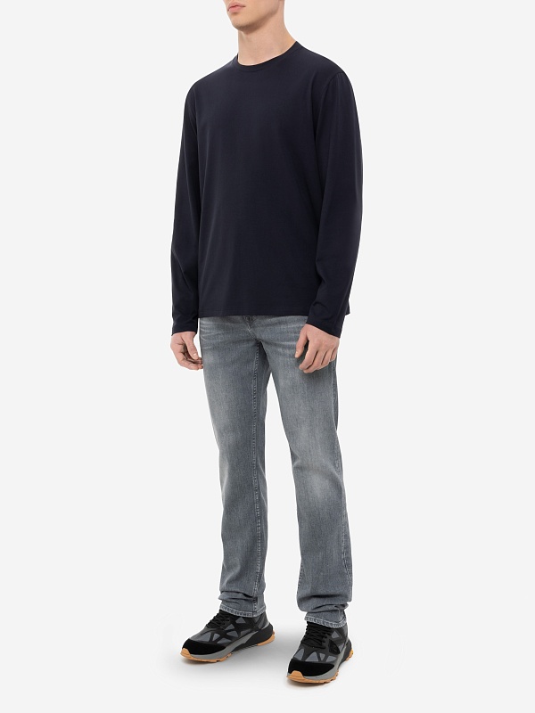 Футболка с длинным рукавом муж 7 For All Mankind JSPM2370NA DARK BLUE - 2