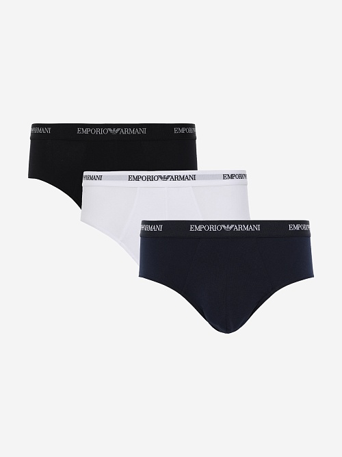 Набор (трусы 3 пары) муж Emporio Armani EM000258 AF14132 M0042 WHITE/AR.BLUE/BLACK - 0