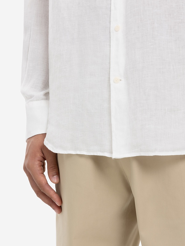 Рубашка муж MC2 Saint Barth PAMP001 01896H LINEN 01 WHITE - 3