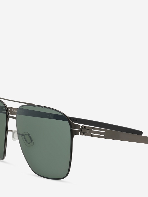 Ic Berlin IB Jonathan I Large Graphite Black Green Polarized Flex 59 18 145 - 3