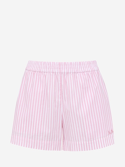 Шорты жен MC2 Saint Barth MEA002 03863H POPELINE SB BEACH STRIPES V 21 EMB - 0
