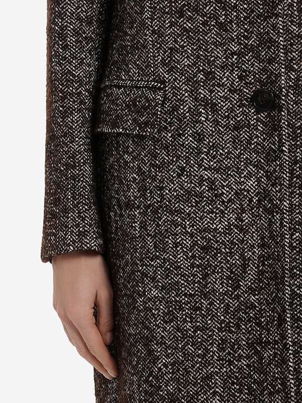 Пальто жен Officine Generale W25WCTS653 ICEDCOFFEE/ECRU - 3