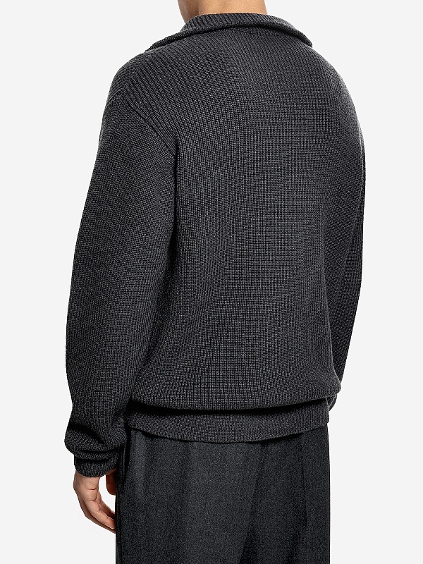 Свитер муж Officine Generale W25MKNT314 HEATHER ANTHRACITE - 1