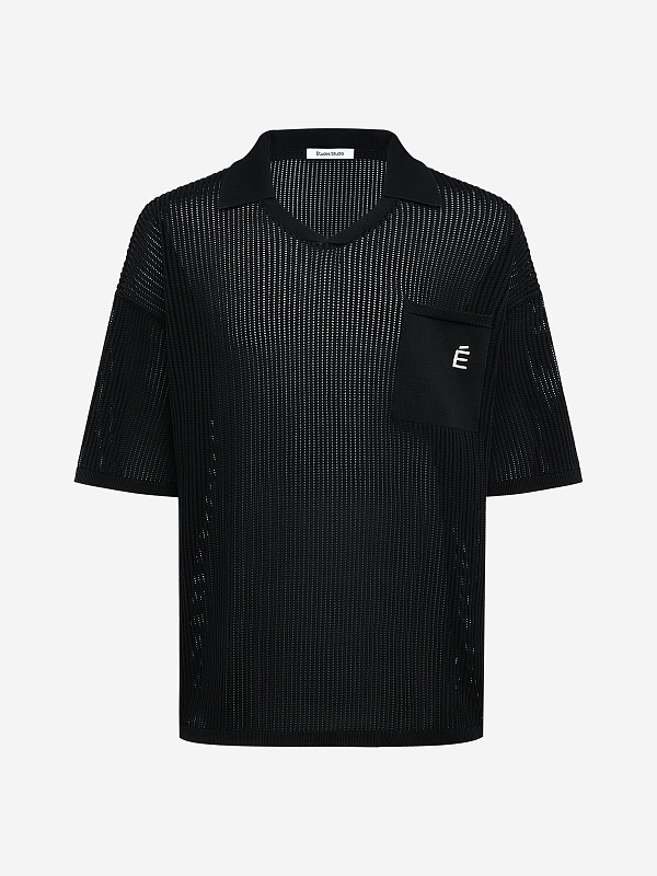 Поло муж Etudes Studio E26MMKNI680-96 Black - 0