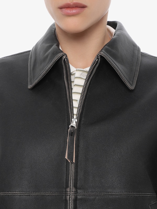 Куртка кожаная жен DUNST UDJU6A105G3 BRUSHED BLACK - 5