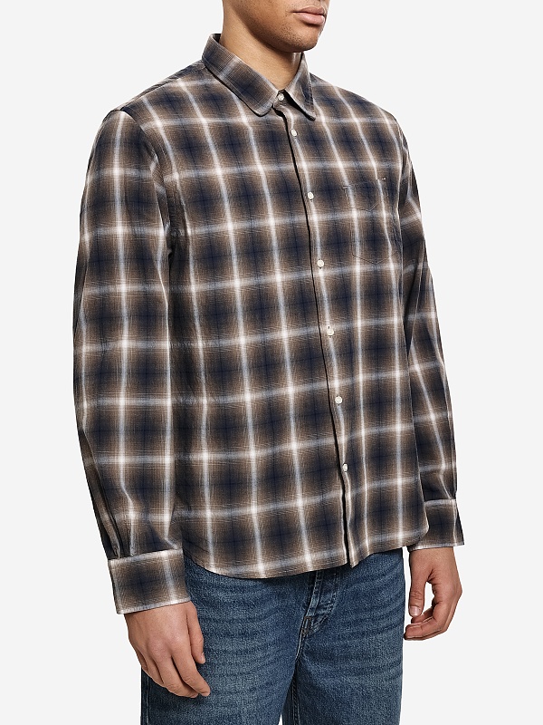 Рубашка муж Officine Generale W25MSHI002PRE ICDCOFF/CREAM/NAVY - 3