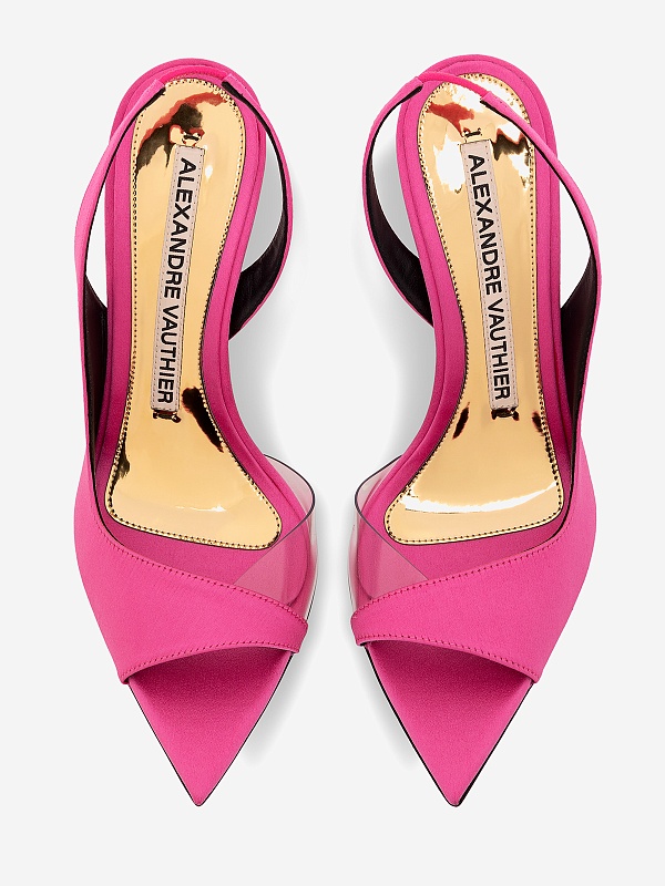Босоножки (каблук) жен Alexandre Vauthier AVE4000-004 TRANSP/FUCHSIA - 3