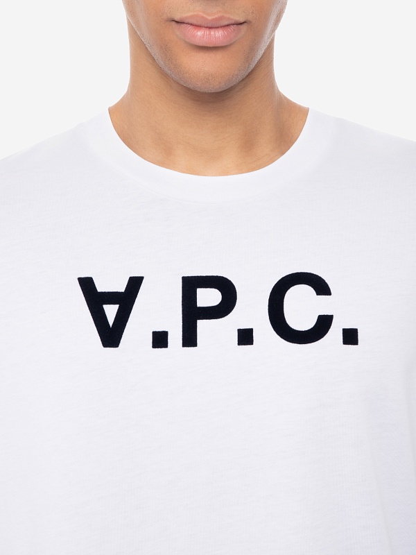 Футболка муж A.P.C. COHBM-M26384 TAE WHITE/DARK NAVY - 3