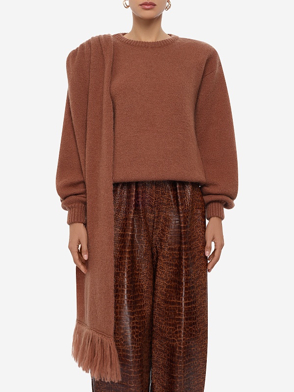Свитер жен Rowen Rose RR_K553_v2 Tan - 3
