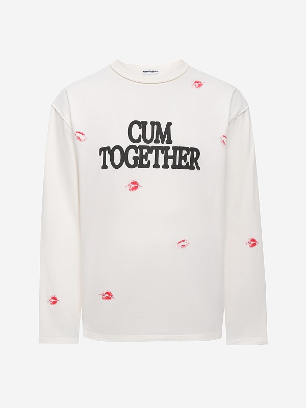 Футболка с длинным рукавом муж Carne Bollente SS26LT0601 Off-White - 0