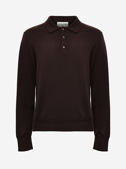 Поло с длинным рукавом муж Officine Generale W25MKNT309 ICED COFFEE - 0
