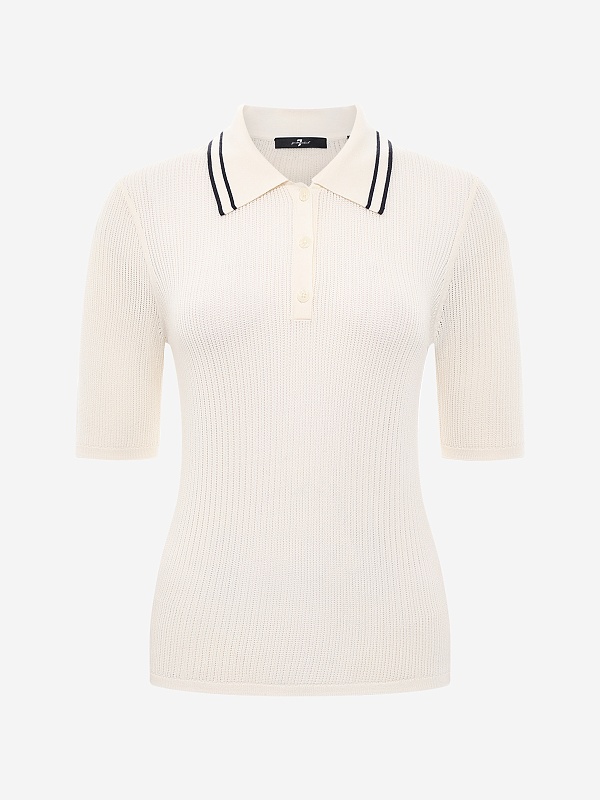 Поло жен 7 For All Mankind 7NAX0H03 U73JC VISCOSE BLEND WHITE - 0