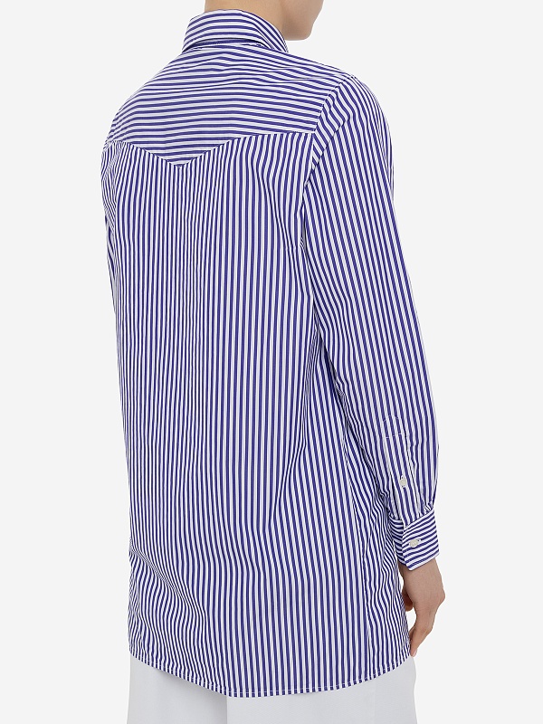 Рубашка жен Officine Generale S24WSHI009 WHITE/JACINTHE - 4