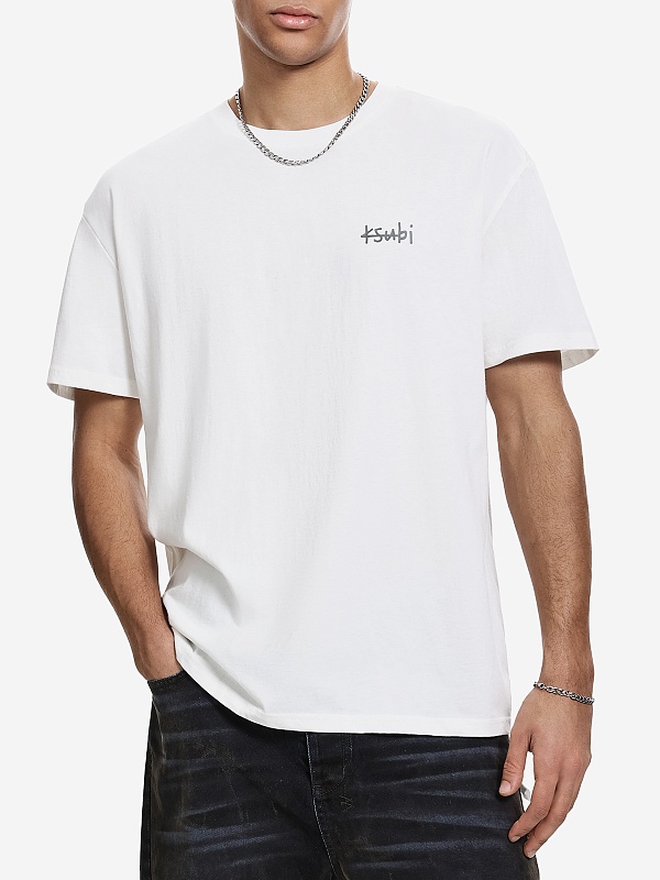 Футболка муж Ksubi MFA25TE003 OFF WHITE - 2