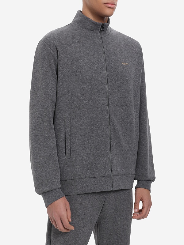 Толстовка на молнии муж Woolrich CFWOSW2001MRUT5195 CHARCOAL MELANGE - 2
