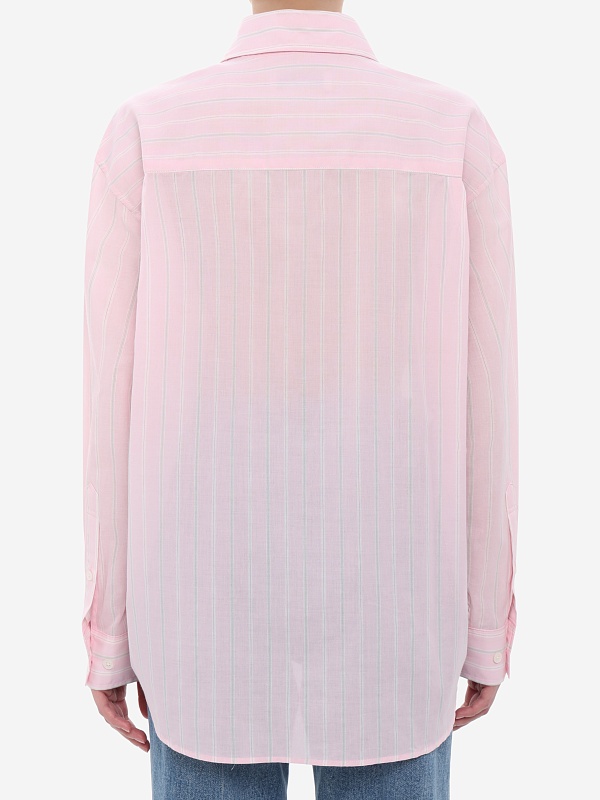 Рубашка жен DUNST UDSH6A104P1 SOFT PINK STRIPE - 4