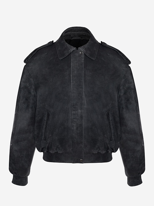 Куртка кожаная жен MANOKHI ASS2504 VINTAGE BLACK - 0