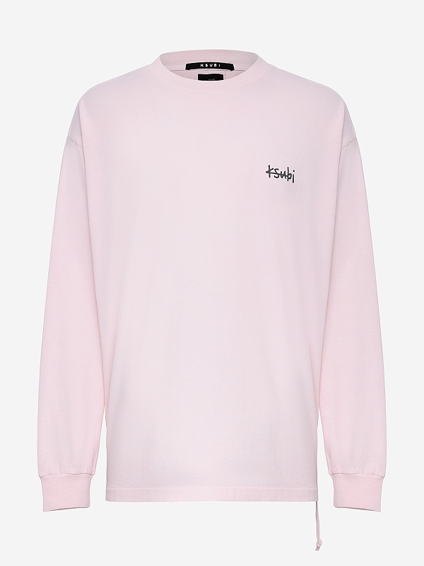 Футболка с длинным рукавом муж Ksubi MPF25TE013 pink - 5