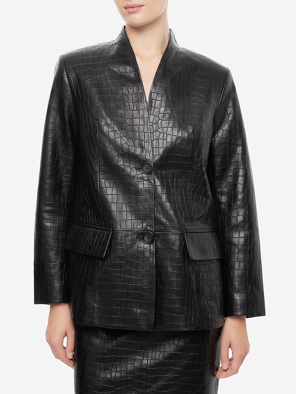 Жакет жен Burka an-2432 Черный кроко - 2
