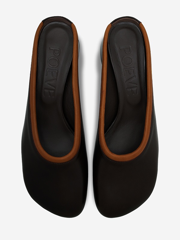 Мюли (каблук) жен POEVE LH14 LH14 Pathos Mogano 10120+Porto Cuir - 3