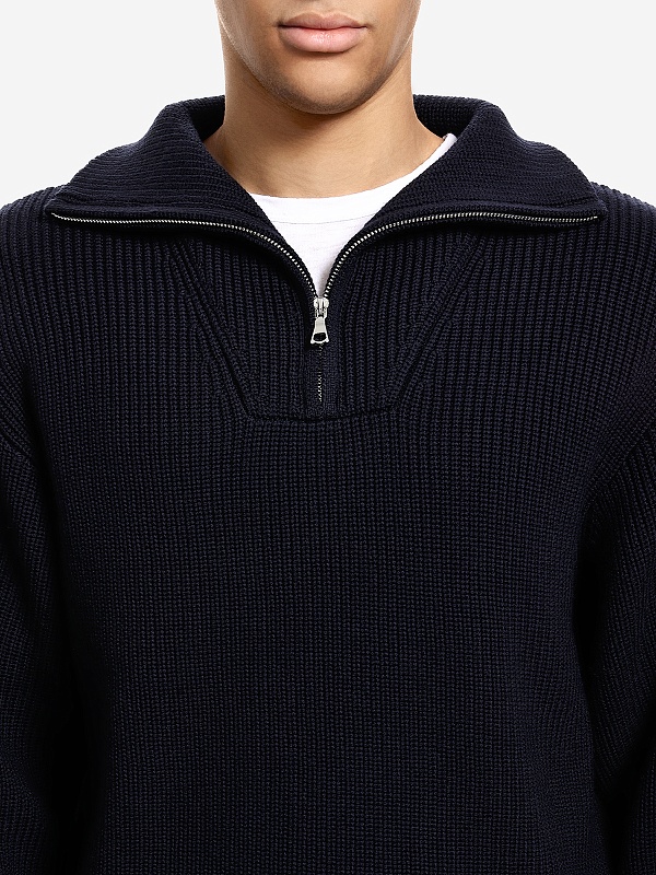 Свитер муж Officine Generale W25MKNT313 DARK NAVY - 2