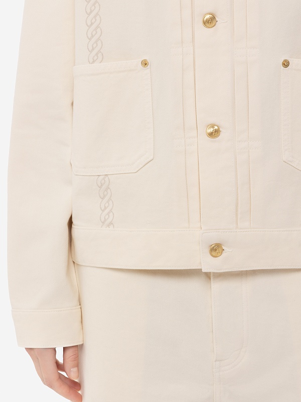 Куртка джинсовая муж Drôle de Monsieur G-JT172-CO188-OW OFF WHITE - 7