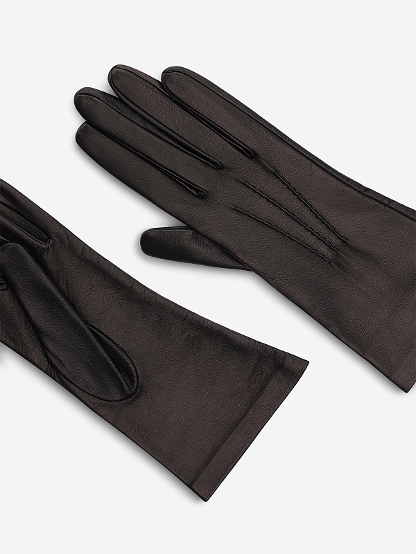 Перчатки жен Portolano 4056/3 BLACK / BEIGE - 2