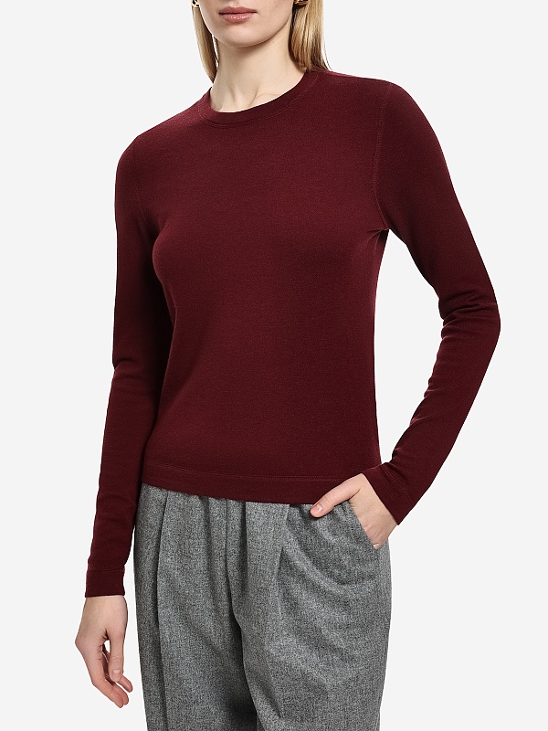 Лонгслив жен Officine Generale W25WTEE203 RED WINE - 2