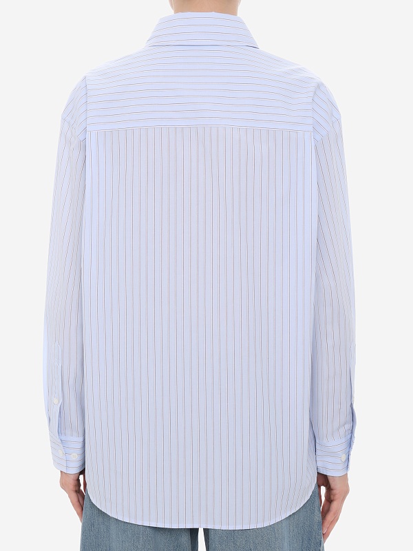 Рубашка жен DUNST UDSH6A104B2 SKY BLUE STRIPE - 4