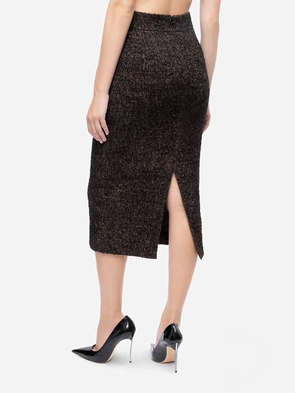 Юбка жен Noon by Noor 2239 D BLACK/CARAMEL - 3