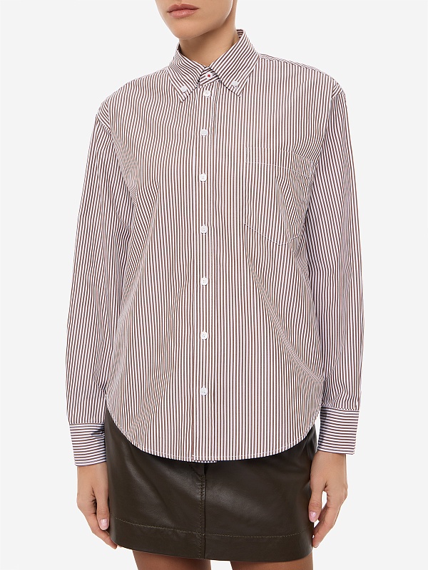 Рубашка жен MAX&CO 2626116033200 002 BROWN PINSTRIPES - 1