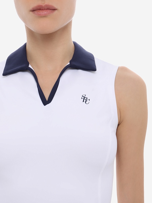 Топ (спортивный) жен Sporty & Rich TO02461302WH50 White/Dark Navy - 5