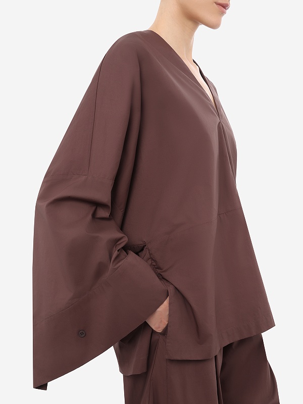 Рубашка жен TheLatest TLW04009T0160LNTP BROWN - 1