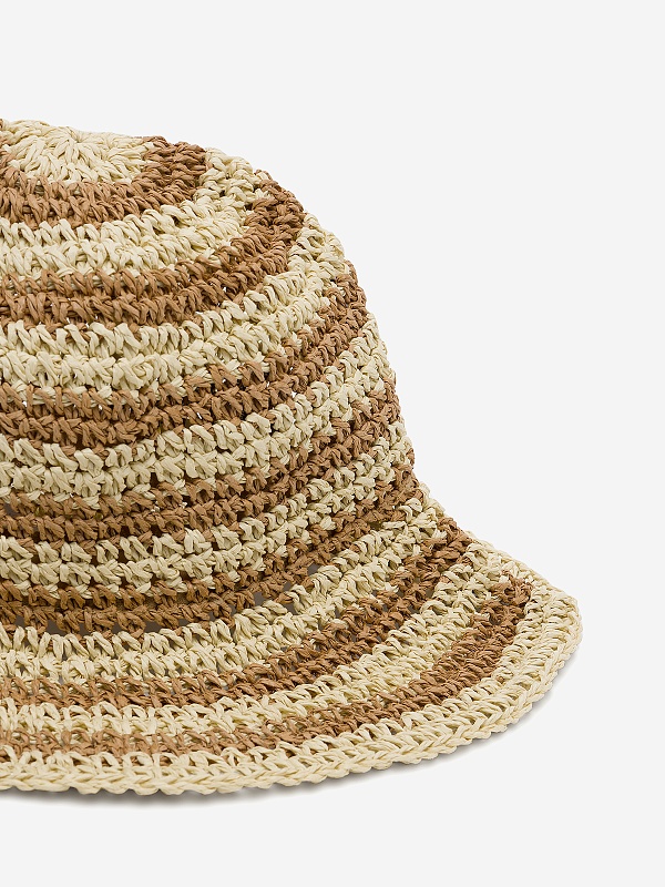 Панама жен MC2 Saint Barth PLY0001 06569H STRAW STRIPES 1119 EMB - 2