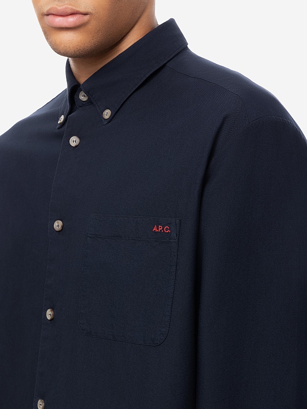 Рубашка муж A.P.C. COHAH-H12599 IAK DARK NAVY - 4