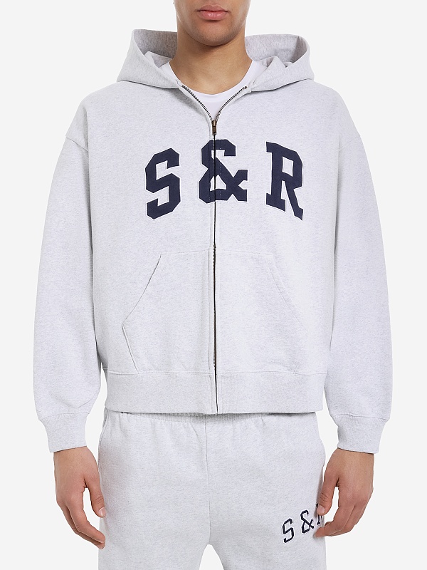 Толстовка на молнии муж Sporty & Rich ST08864082GY03 Heather Gray - 3