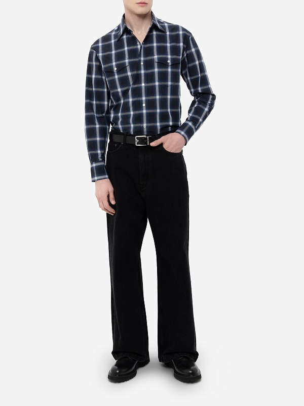 Рубашка муж Tonywack BE12SH15 NAVY/WHITE - 2