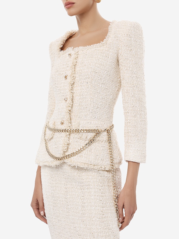 Платье жен Self-Portrait AW26-059MA-C CREAM - 5