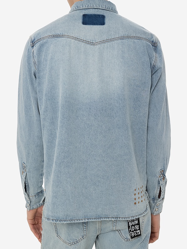 Рубашка муж Ksubi MEX24SH001 Denim - 4